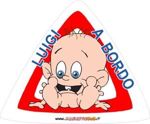 adesivo bebé a bordo disegno bambino - TenStickers